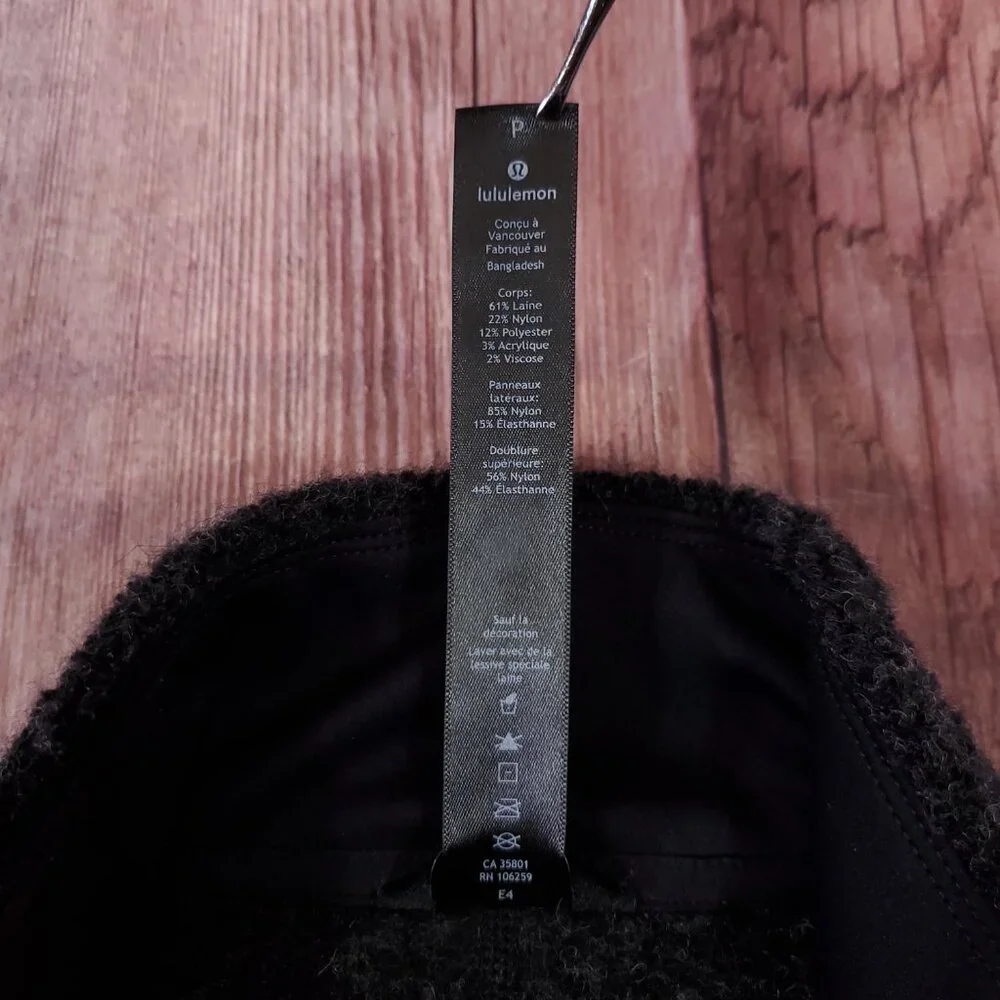 Lululemon Tundra Trek Vest Mens Small Wool Blend Sherpa Fleece Heathered Black - Picture 8 of 13